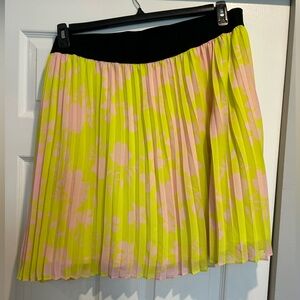 Plus Chiffon Pleated Mini Skirt
